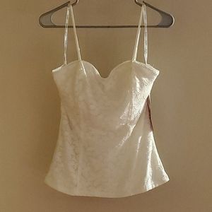 NWT white lace overlay cami